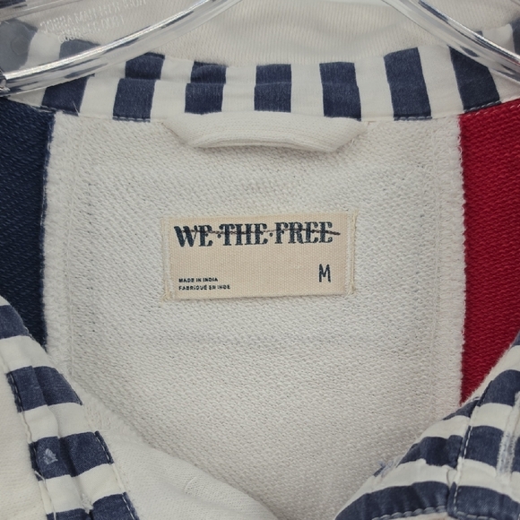 We The Free Colorblock Rugby Pullover - Navy, Red, Cream Size M - Picture 8 of 9